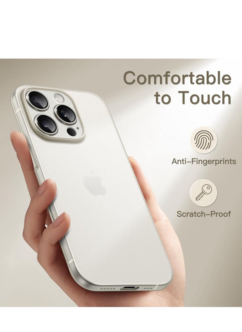 ELTRAZONE Ultra-Slim 0.35mm Case for iPhone 16 Pro Max (6.9 Inch) – Lightweight Matte Finish, Full Camera Lens Protection, Minimalist Hard Cover (Natural Titanium) - Image 5