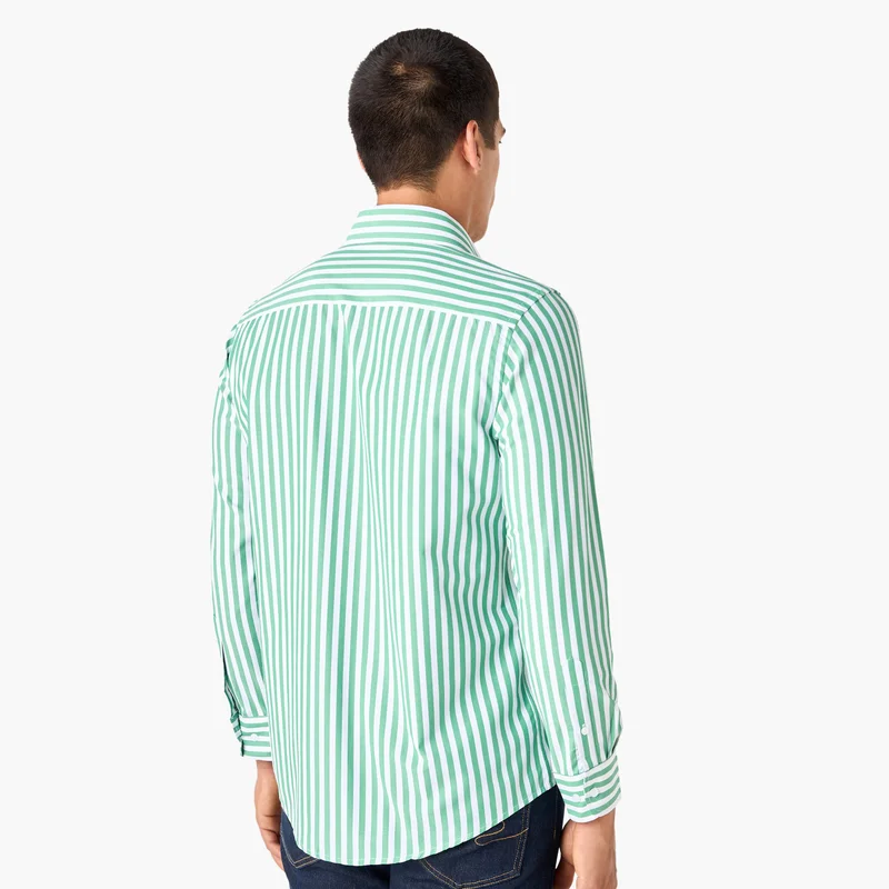 Splash FAV Regular Fit Striped Shirt with Collar and Long Sleeves