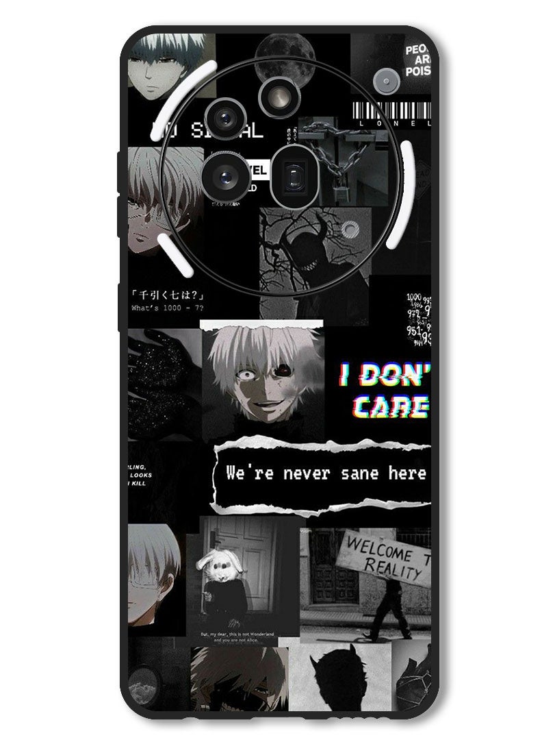 Theodor Case Compatible with Nothing Phone 3a Pro Protection Shockproof Bumper Cover We're Never Sane Here - Image 1