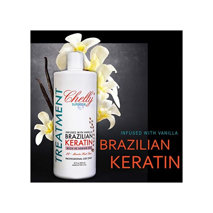 Chelly Superior Brazilian Keratin (Vanilla) 32 fl oz. & Clarifying Shampoo 16 fl. oz. COMBO - Image 2