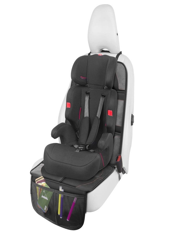 LUILANC Car Seat Protector with Thickest Padding,Waterproof 600D with Storage Pockets,Non-Slip Pets Fabric Child Baby Cover Leather Reinforced Vehicle Seat 1 Pack (Black) - Image 2