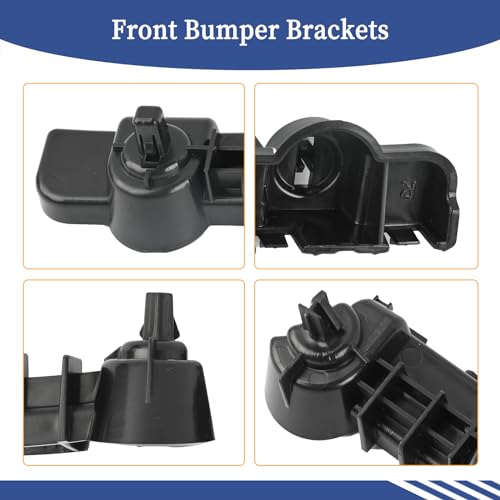 Getfarway حاملات مصد أمامية بلاستيكية سوداء للجانب الأيسر والأيمن من Getfarway 62221-9N00A 62220-9N00A متوافقة مع نيسان ماكسيما سيدان 2009-2015 - Image 4