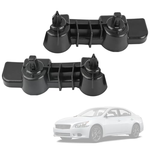 Getfarway حاملات مصد أمامية بلاستيكية سوداء للجانب الأيسر والأيمن من Getfarway 62221-9N00A 62220-9N00A متوافقة مع نيسان ماكسيما سيدان 2009-2015 - Image 1