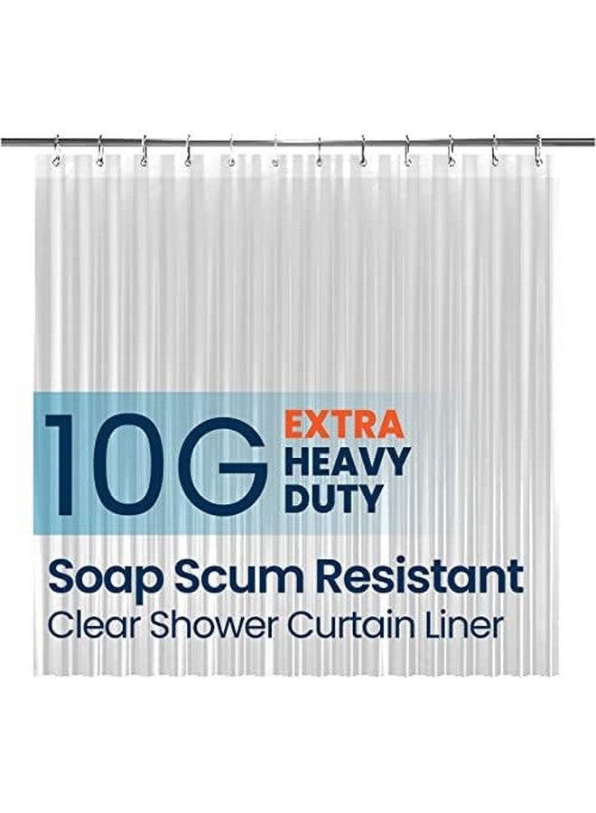 LiBa LiBa Bathroom Shower Curtain - Waterproof Plastic Shower Curtain Premium PEVA Non-Toxic with Rust Proof Grommets Clear 10G Heavy Duty Bathroom Accessories 72x84  - Image 1