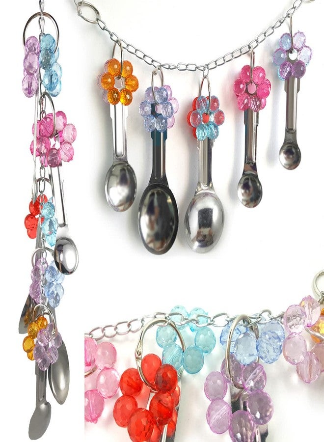 Yamibobo Bird Toy Bird Parrot Toy Spoon, Colorful Stainless Steel and Acrylic Cage Décor, Beak Conditioner for Birds with Soft Beaks, Good for Bird's Mental and Physical Health - Image 2