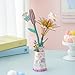 Hands Craft Hello Kitty and Friends Keroppi Hello Kitty Lily 3D Wooden Flower Puzzle Kit Official Sanrio DIY Model Craft Kawaii Flower Decor Collectible Gift for Ages 8 - Image 4