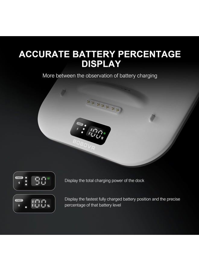 Bobovr قاعدة شحن BD3، توفر شحن سريع لـ 3*B100، طاقة 30 واط، من 0-80% في ساعة واحدة فقط - Image 5
