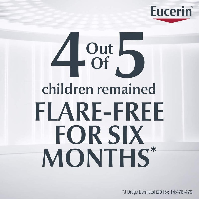 Eucerin كريم وغسول الجسم من يوسيرين للأطفال لعلاج الإكزيما 135 أونصة سائلة  كريم الإكزيما للأطفال 8 أونصات مجموعة العناية بالبشرة خالية من العطور مع دقيق الشوفان الغروي لحماية البشرة - Image 3