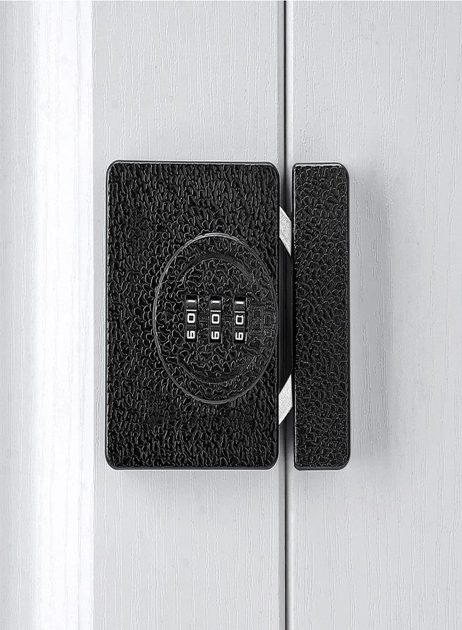 INIRET Black Cabinet Lock,3 Digit Password Keyless,Anti Pry Mechanical Password Lock,Protect Privacy,for Drawer,Cabinets,Locker, Closet,Windows,Sliding Door,Bathroom,and Garden - Image 1
