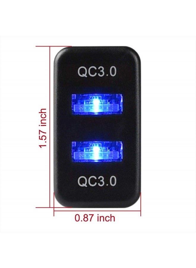 Cllena Quick Charge 3.0 Dual USB Port Charger Socket for Toyota - Image 2