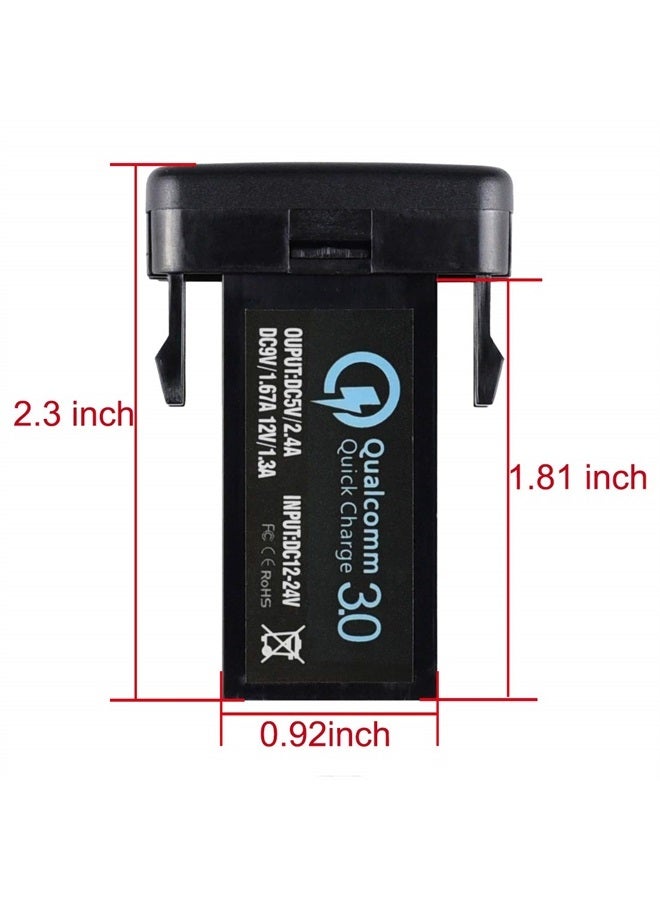 Cllena Quick Charge 3.0 Dual USB Port Charger Socket for Toyota - Image 3