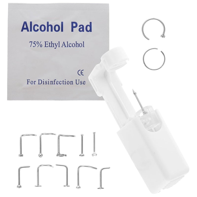 1Set Nose Piercing Kit Convenient Household Piercing Machine with Nose Studs for Self Use and Beginners for Birthdays and Special - Image 1