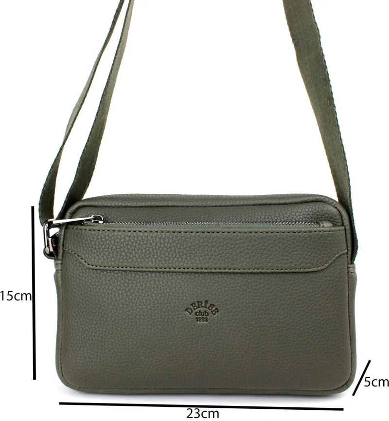 Derise Club Unisex Khaki Color Medium Size Messenger Shoulder Bag