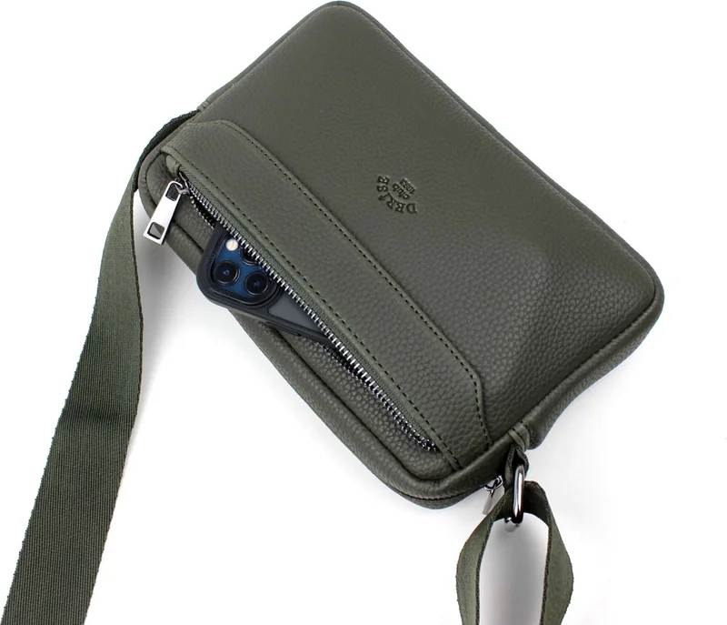 Derise Club Unisex Khaki Color Medium Size Messenger Shoulder Bag
