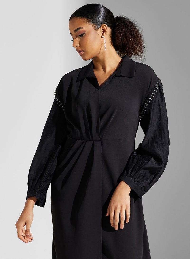 Montania Embellished Sleeve Dress  - Image 3