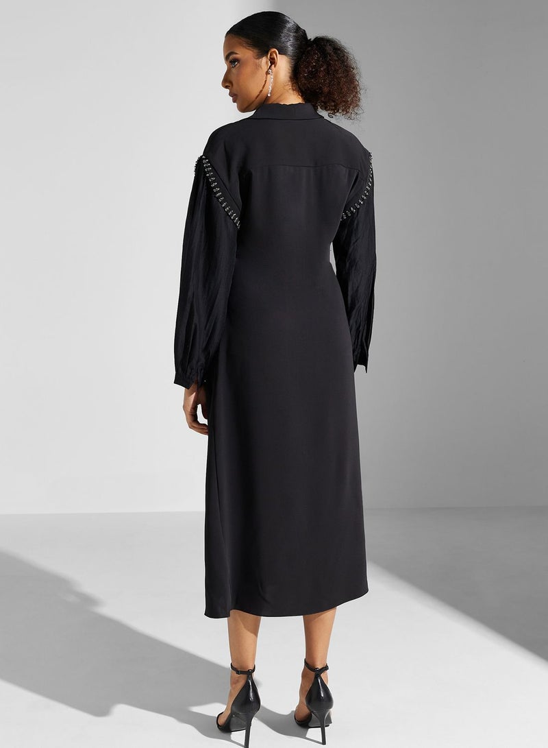 Montania Embellished Sleeve Dress  - Image 2