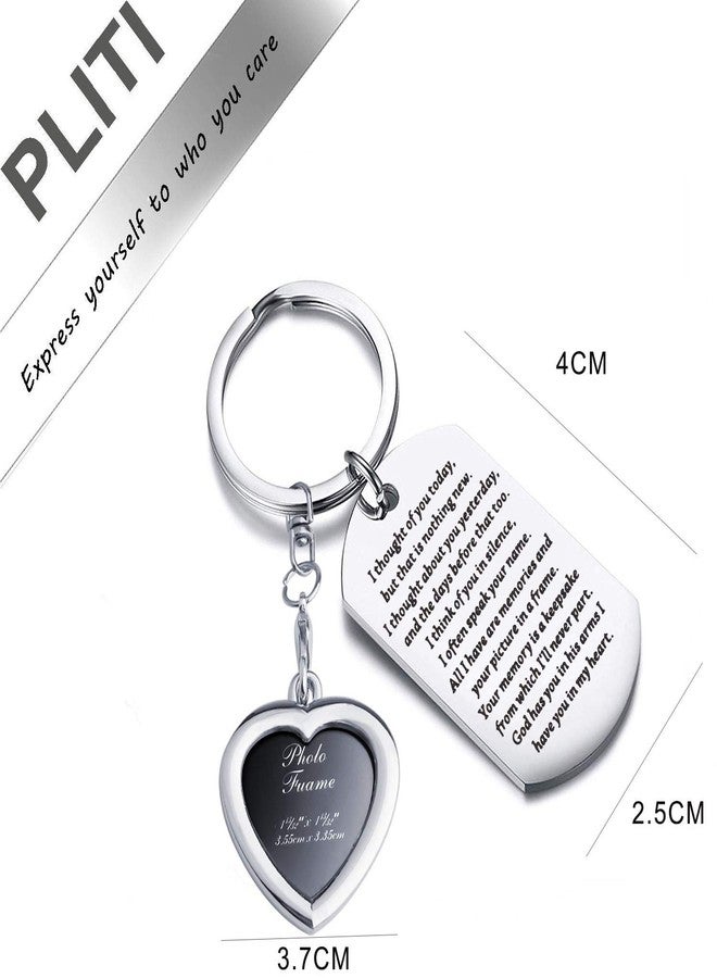 PLITI I Thought of You Today But That is Nothing New Picture Frame Sympathy Keychain Memorial Gifts for Loss of Loved One (I Thought of You) - Image 2