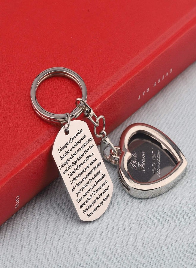PLITI I Thought of You Today But That is Nothing New Picture Frame Sympathy Keychain Memorial Gifts for Loss of Loved One (I Thought of You) - Image 5