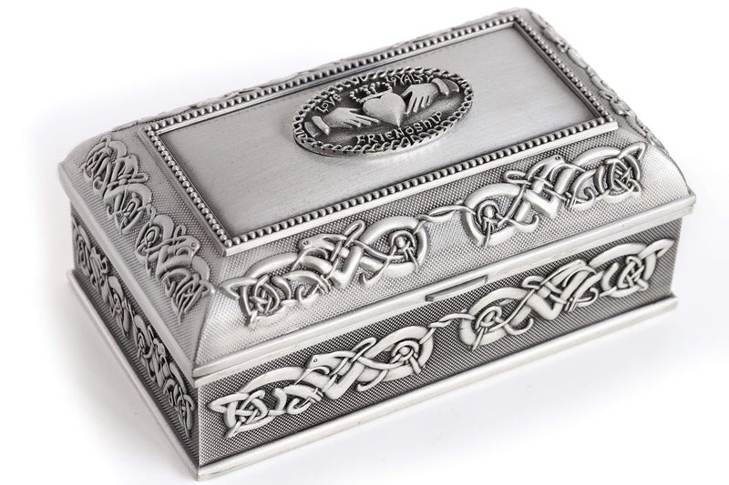 Biddy Murphy Irish Gifts Pewter Claddagh Jewelry Box for Women, Celtic Gift, Made in Ireland - Image 1
