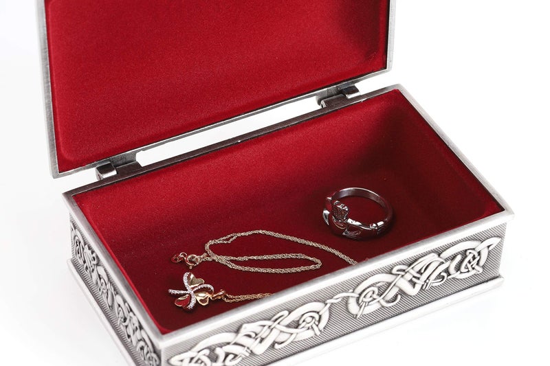 Biddy Murphy Irish Gifts Pewter Claddagh Jewelry Box for Women, Celtic Gift, Made in Ireland - Image 4