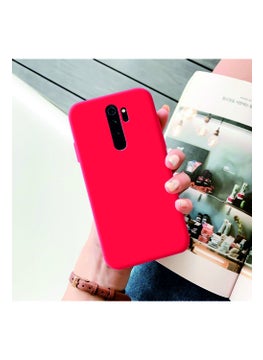 Eonaks Xiaomi Redmi Note 8 Pro Red Silicone Rubber Case Back Cover Red-Std 