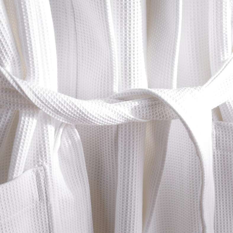 Pan Home Waffle Texture Bathrobe - White for Men and Women - Image 2
