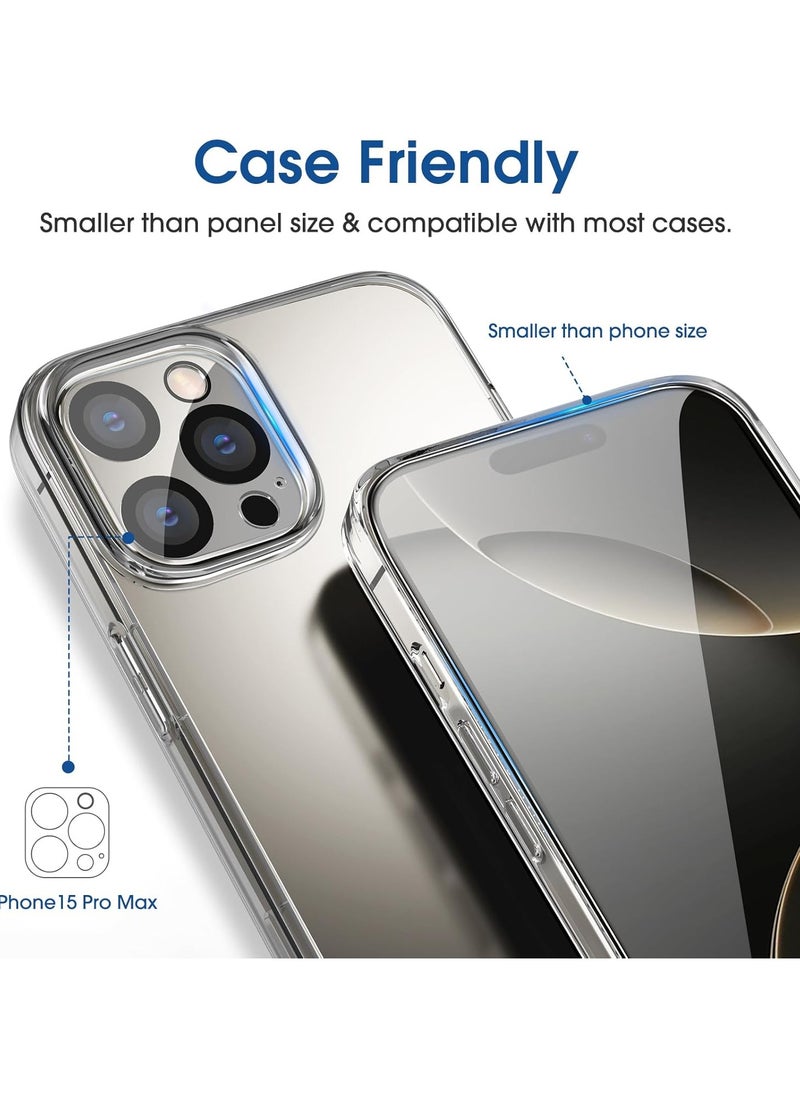 Amfilm amFilm Auto-Alignment OneTouch for iPhone 16 Pro [6.3''] Screen Protector + Camera Lens Protector, Tempered Glass, 30 seconds Installation, Bubble Free, Case Friendly, Anti-Scratch [2+2 Pack]  - Image 3