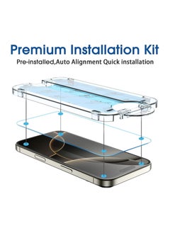 Amfilm amFilm Auto-Alignment OneTouch for iPhone 16 Pro [6.3''] Screen Protector + Camera Lens Protector, Tempered Glass, 30 seconds Installation, Bubble Free, Case Friendly, Anti-Scratch [2+2 Pack]  - Image 5