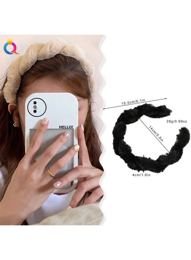 أجيرلفكت عصابة رأس لغسل الوجه، عصابة رأس للوجه، عصابة شعر ناعمة لطيفة ورقيقة للعناية بالبشرة والمكياج للنساء والفتيات وقناع الاستحمام غير قابل للانزلاق وسميك ورقيق (عبوتان) - Image 1