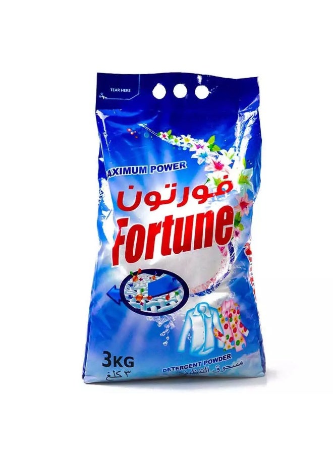 Fortune مسحوق غسيل فورتشن ماكس 3 كجم، مزيل بقع فعال للغاية