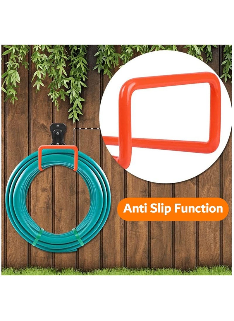 Arabest Garden Hose Hanger, Wall Mount Hose Hanger with Screw and Drywall Anchors, Water Hose Holders for Outside Yard(Orange) - Image 3