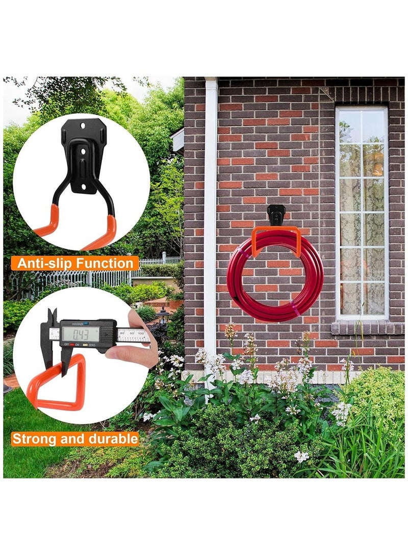 Arabest Garden Hose Hanger, Wall Mount Hose Hanger with Screw and Drywall Anchors, Water Hose Holders for Outside Yard(Orange) - Image 5