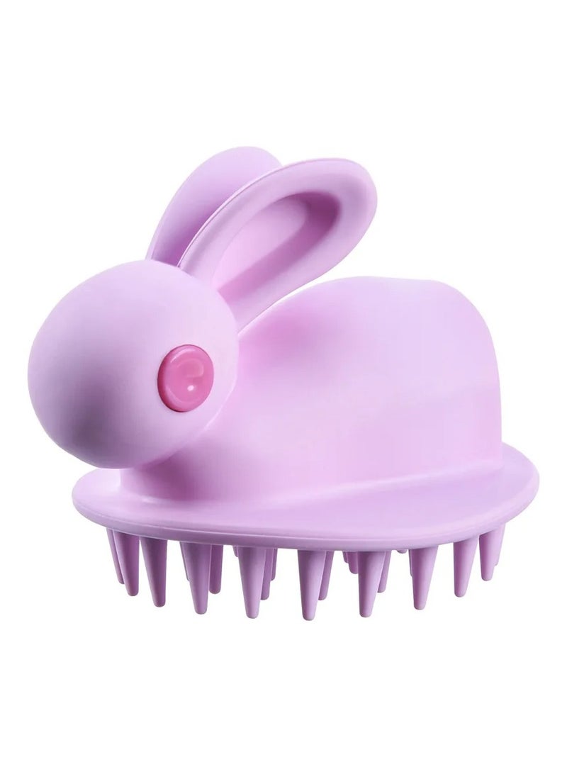 فرشاة تدليك فروة الرأس من السيليكون – شكل أرنب لطيف - Image 1
