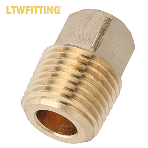 LTWFITTING Assortment Kit 1/8" 1/4" 3/8" 1/2" 3/4" NPT Male Brass Pipe Square Head Plug Set (Pack of 45) - Image 2