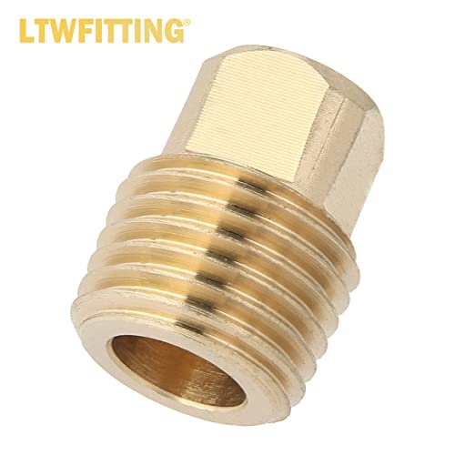 LTWFITTING Assortment Kit 1/8" 1/4" 3/8" 1/2" 3/4" NPT Male Brass Pipe Square Head Plug Set (Pack of 45) - Image 3