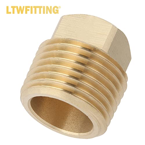 LTWFITTING Assortment Kit 1/8" 1/4" 3/8" 1/2" 3/4" NPT Male Brass Pipe Square Head Plug Set (Pack of 45) - Image 5