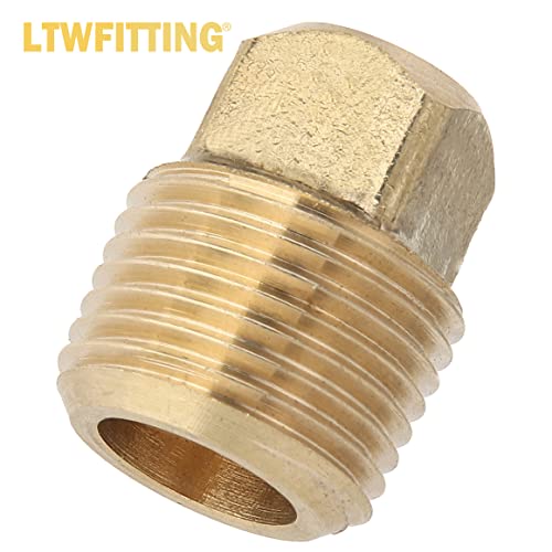 LTWFITTING Assortment Kit 1/8" 1/4" 3/8" 1/2" 3/4" NPT Male Brass Pipe Square Head Plug Set (Pack of 45) - Image 4