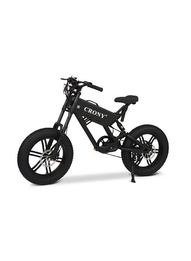 Crony دراجة كهربائية هجينة T01 للدراجات الجبلية للبالغين بمحرك 750 واط، بطارية 48 فولت 13AH، سرعة قصوى 52 كم/س، مدى 35-65 كم، 5 مستويات مساعدة بالدواسات، 7 سرعات، فرامل قرصية مزدوجة، تعليق أمامي وخلفي، إطارات للطرق الوعرة، إطار من سبائك الألمنيوم، شاشة LCD، مصابيح LED مزدوجة – دراجة كهربائية قوية للتنقل في المدينة على الطرق والمسارات، حل ذكي خفيف الوزن للدراجات لمسافات طويلة، سوداء - Image 4