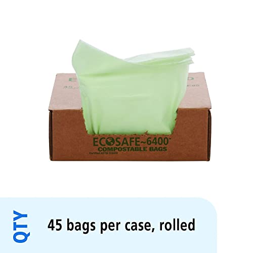 Stout by Envision Compostable Trash Bags, 13 Gallon 24" x 30", 45 Bags Per Case, ASTM6400, Green Bags, Made in America (E2430E85) - Image 3