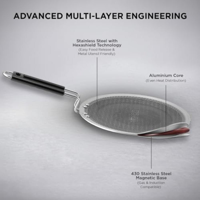 بلاتينيوم ثلاثي الفولاذ المقاوم للصدأ SAS Pro Tawa - 25 سم مناسب للحث - Image 5
