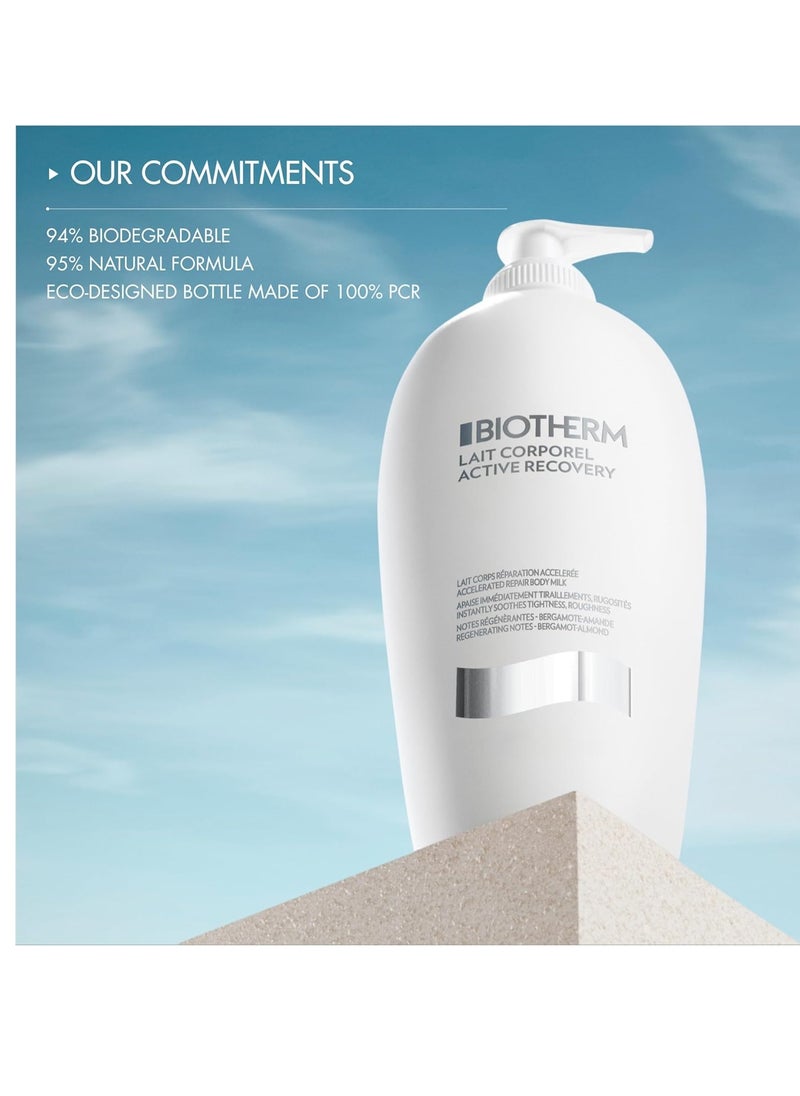 BIOTHERM Biotherm Lait Corporel Active Recovery Body Milk, Enriched With Skin Nutrients for Damaged, Tight, Irritated, Itchy Skin; with Regenerating Notes Of Almond Iconic Citrus, 13.5 Fl.Oz.  - Image 3
