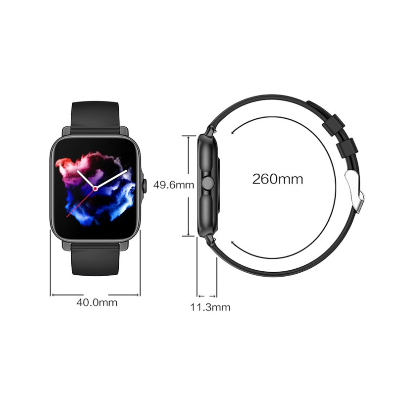 Smart Watch: 1.69" Silver Zinc Alloy Body - IP67 Waterproof, 200+ Dials Sports Smart Watch for Android & iOS Users, Fitness Tracking - Image 3
