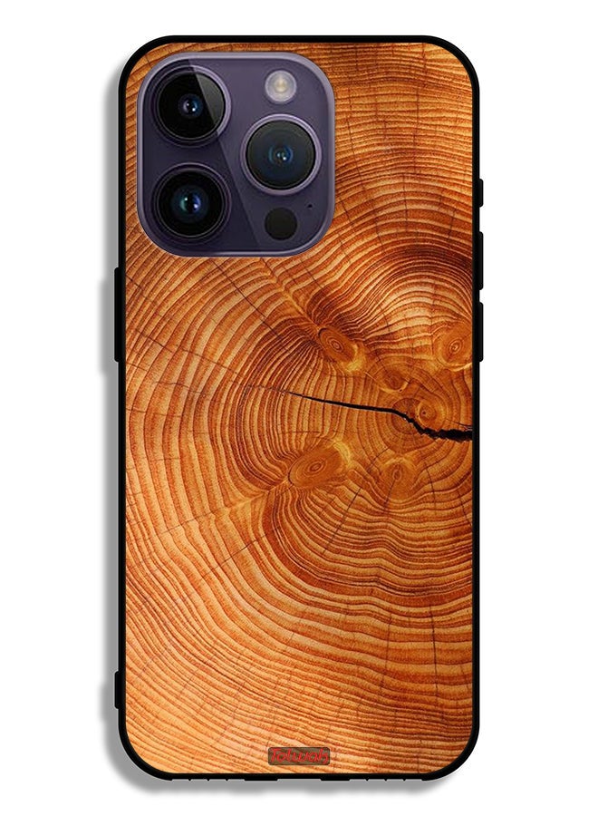 Tolwak Apple iPhone 14 Pro Protective Case Crack Wood - Image 2