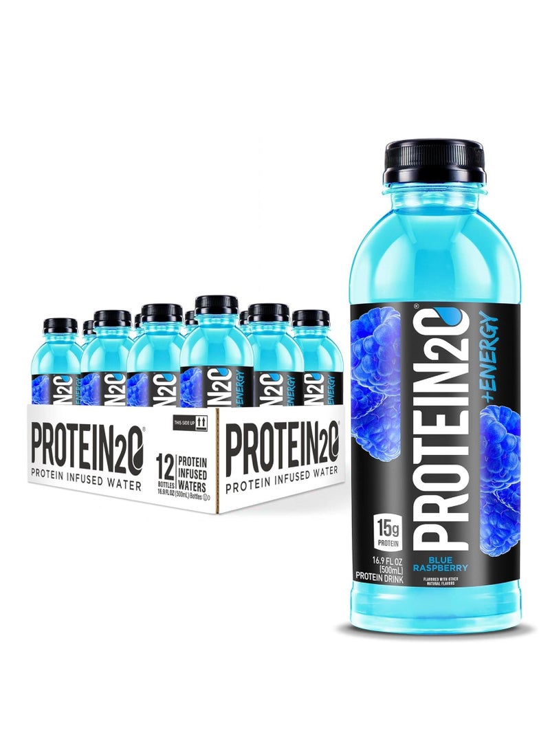 بروتين 20 مشروب بروتين 2o +Energy بنكهة التوت الأزرق 500 مل عبوة من 12 قطعة - Image 1