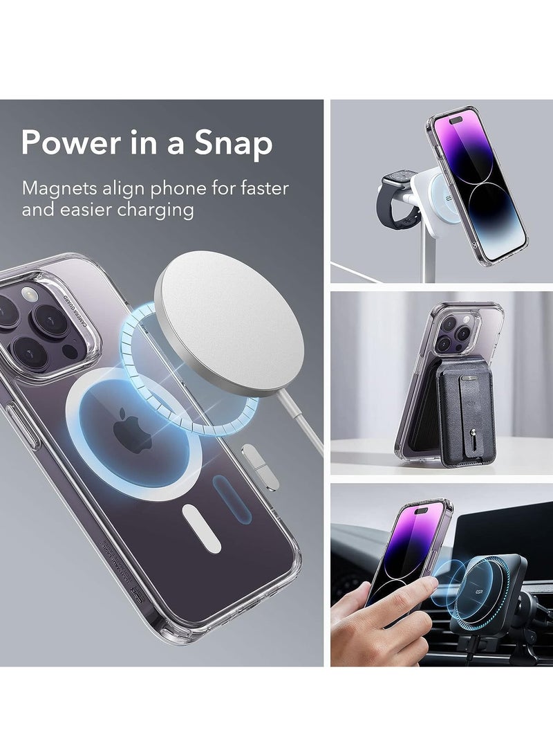 تايجر MagSafe Case for iPhone 14 Pro Max – Clear Hybrid Protective Cover Supports Magnetic Wireless Charging, Shockproof Drop Protection, Scratch-Resistant Back, Slim Fit Anti-Yellow TPU Bumper - Image 3