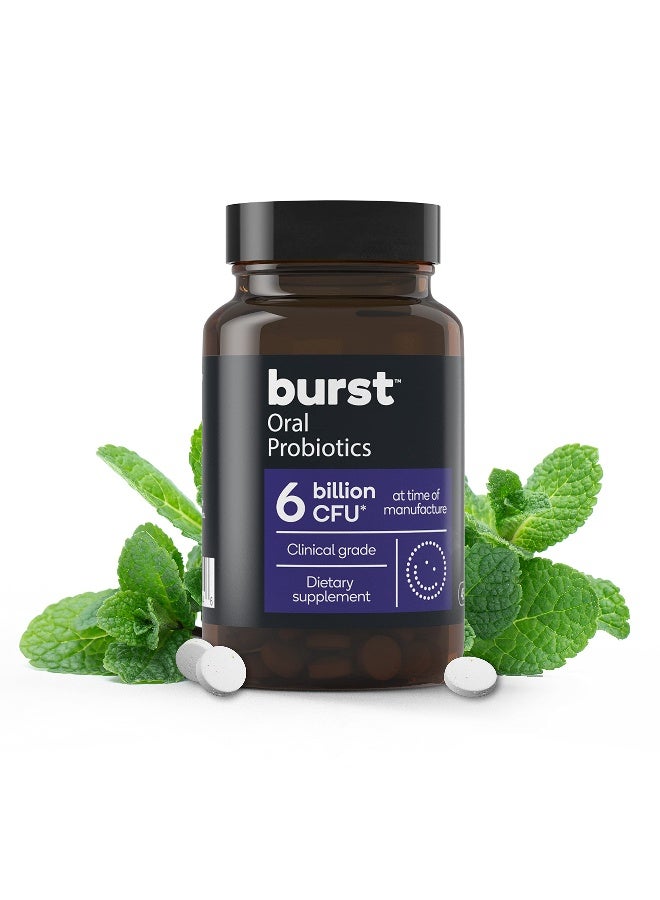 BURST بروبيوتيك الأسنان من بيرست 45 حبة لصحة الفم ورائحة الفم الكريهة ودعم الجهاز المناعي ودعم الجيوب الأنفية وتعزيز صحة الجهاز التنفسي العلوي والبكتيريا المفيدة بليس K12 M18 - Image 1