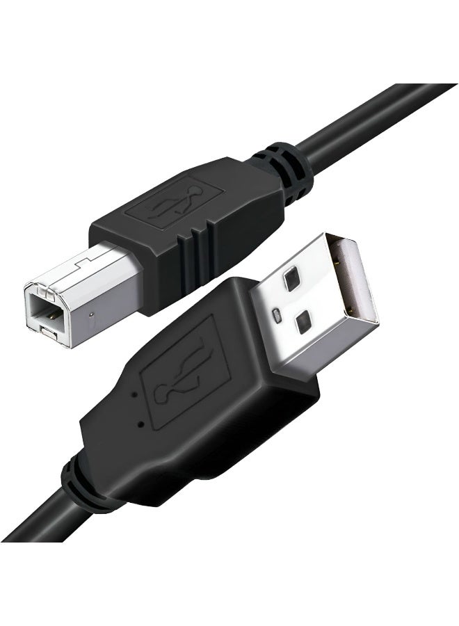 SAROS High-Speed 3 meter USB Printer Cable, USB 2.0 Type A to B Male Scanner Cord, Compatible with HP, Canon, Epson, Dell Printers & Digital Piano | Black - Image 2