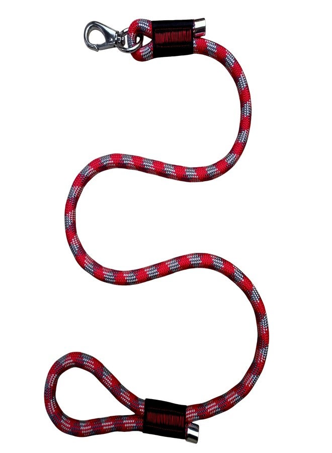 Petlicious & More® (Size - 20mm, Length - 5ft, Color - Red & Grey) Heavy Duty Mountain Rope Leash for Large & Giant Breed Dogs - Image 1