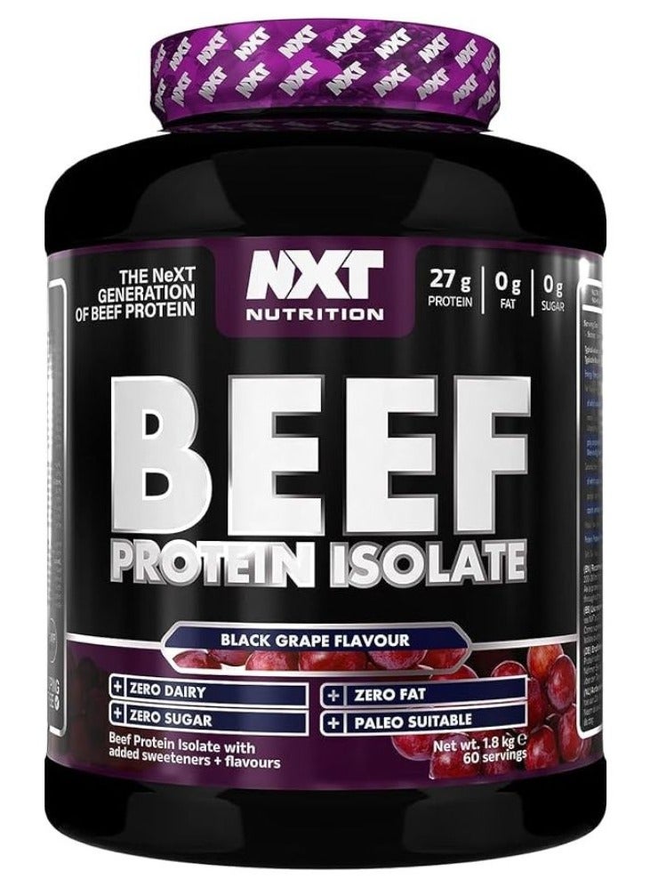 Beef Protein Isolate Zero Dairy Black Grape, Flavour 60 Servings 1800g