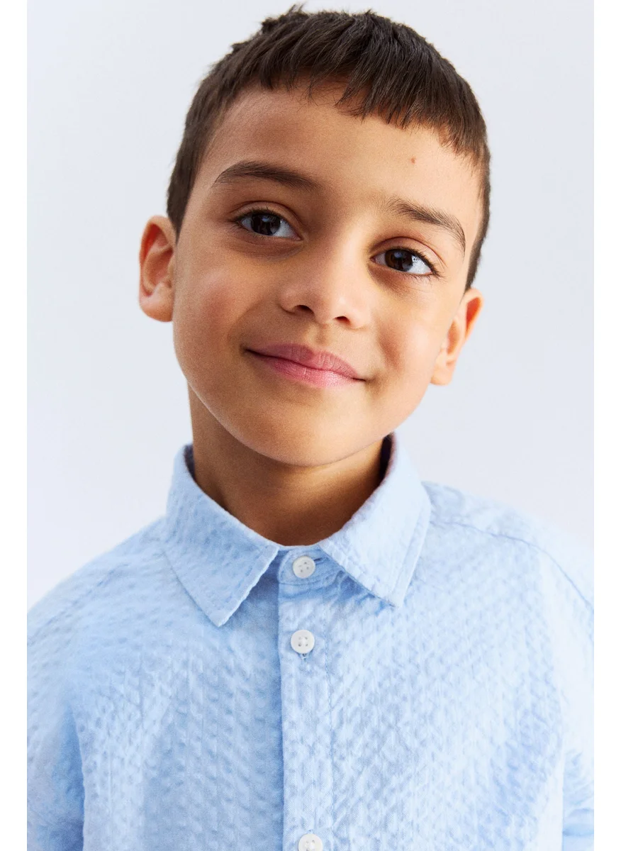 H&M Cotton Seersucker Shirt